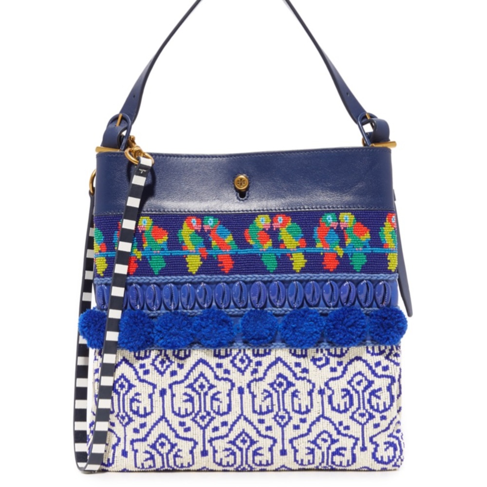 Tory Burch Beaded Parrot Tote